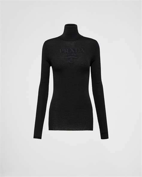 prada black turtle neck|Prada Turtleneck Sweater .